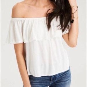 White off the shoulder top